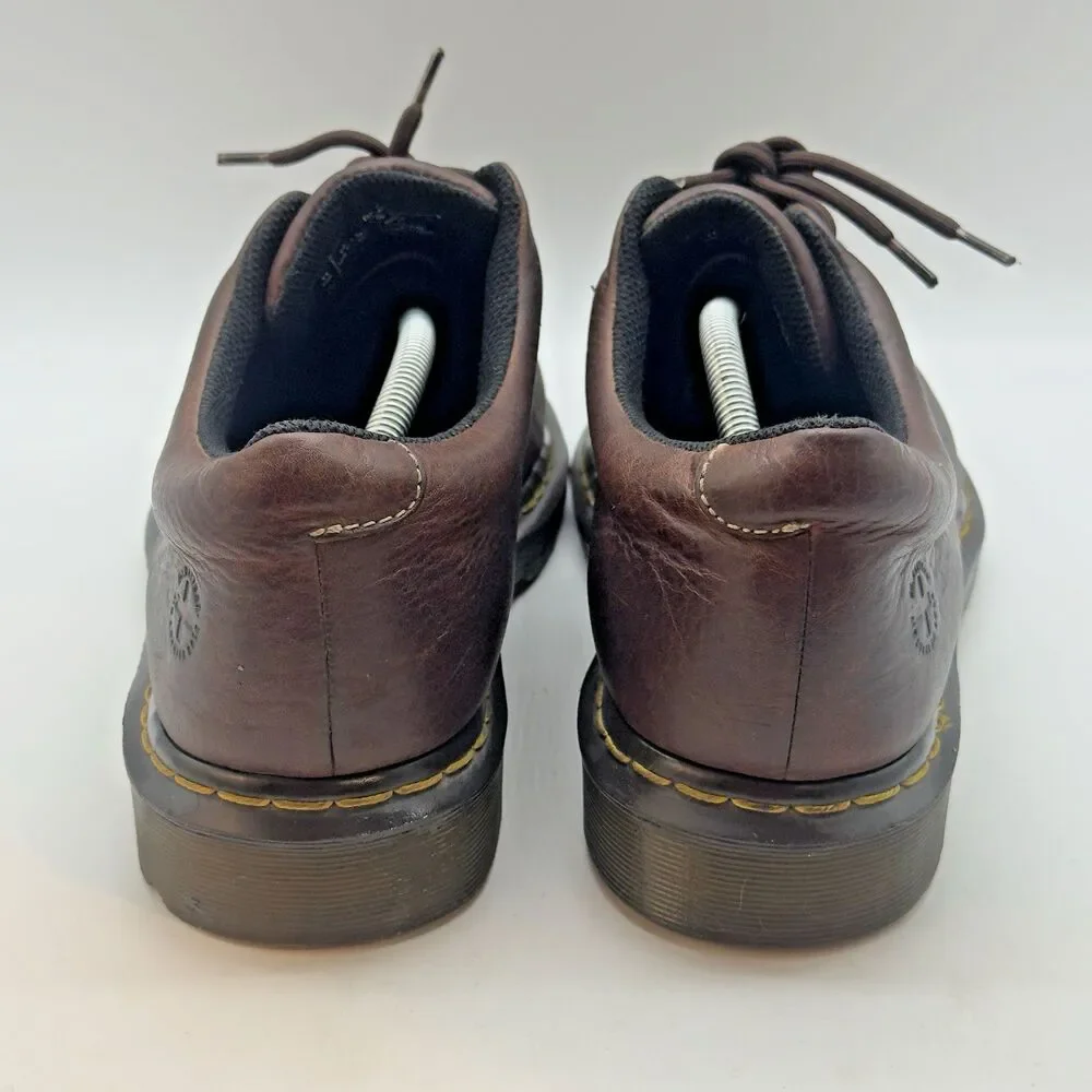 Dr. Martens Boston AW004 Shoes Men's 12M Brown Leather Lace Up Air Cushion Sole